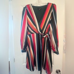 LucyParis multicolor belted dress size medium.